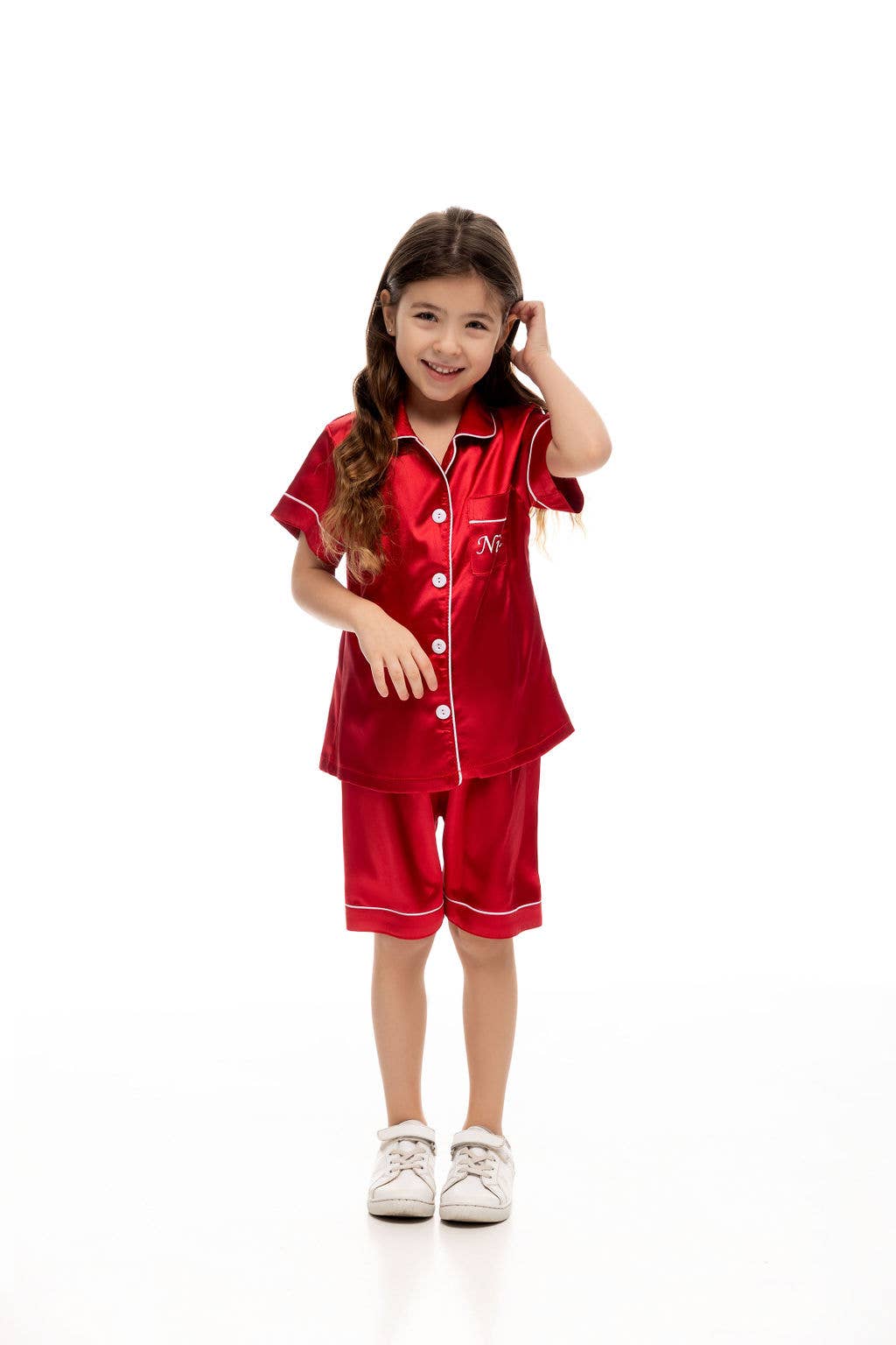 Sisters G Kids – wholesale Sleepwear set – Kids – Short Satin Pajamas for Kids1