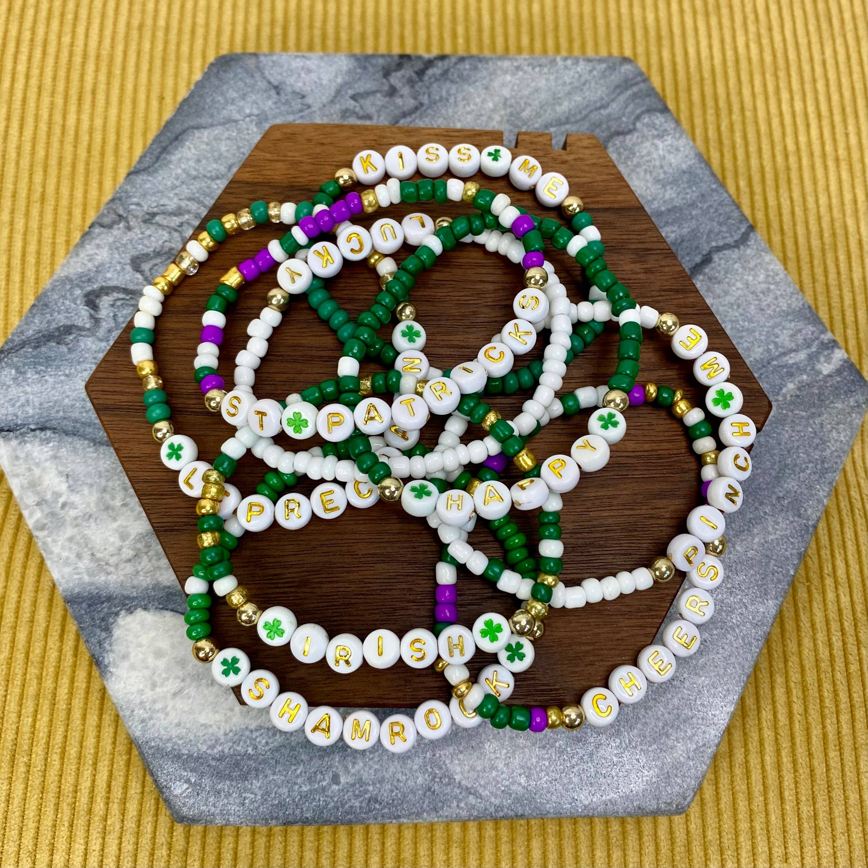 Hive Supply - Wholesale Beaded Bracelet - Bracelet - St. Patricks Day Beads0