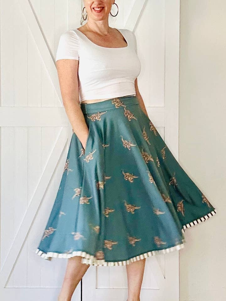 Eye of the Tiger Circle Skirt for wholesale by Aerial Clothing sRQ