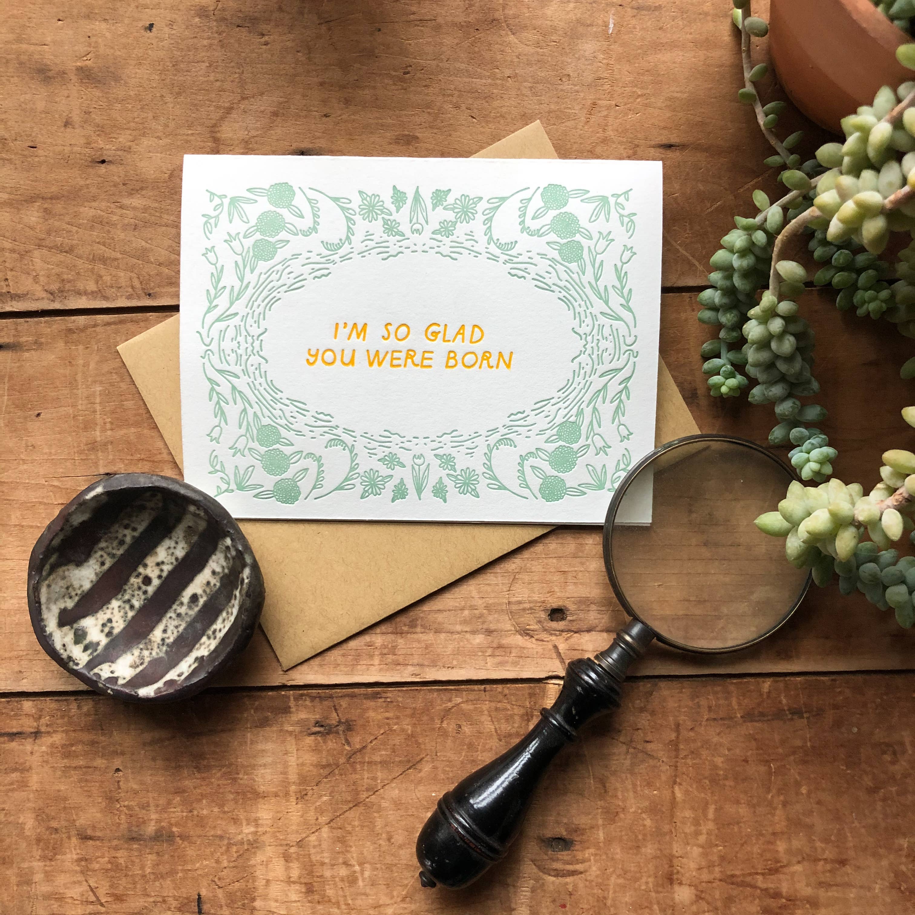 Ratbee Press - Wholesale Birthday Card - Glad Born Card1