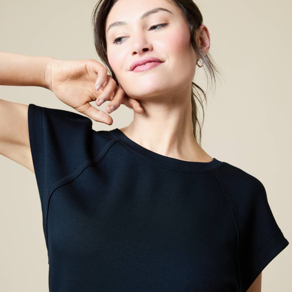 Softies – wholesale Lounge set – Women's – PureDream Short Raglan Crew Athleisure Short Set1