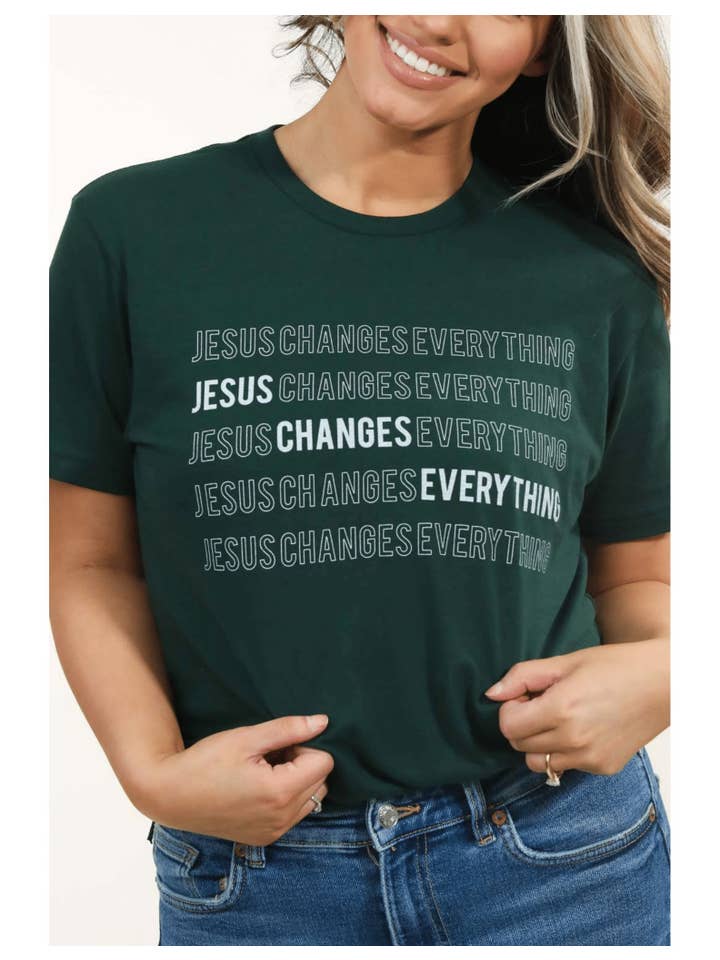 Faith Collective - Wholesale Screen Printed T-Shirt - Women's - Jesus Changes Everything Graphic Tee