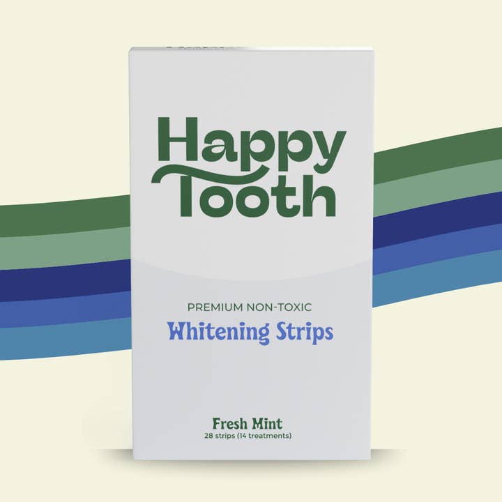 Natural Whitening Strips for wholesale by Happy Tooth Products LLC