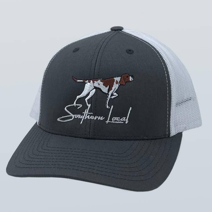 Riverbed Threads - Wholesale Trucker Hat - Unisex - Southern Local Pointer Hat Charcoal/White