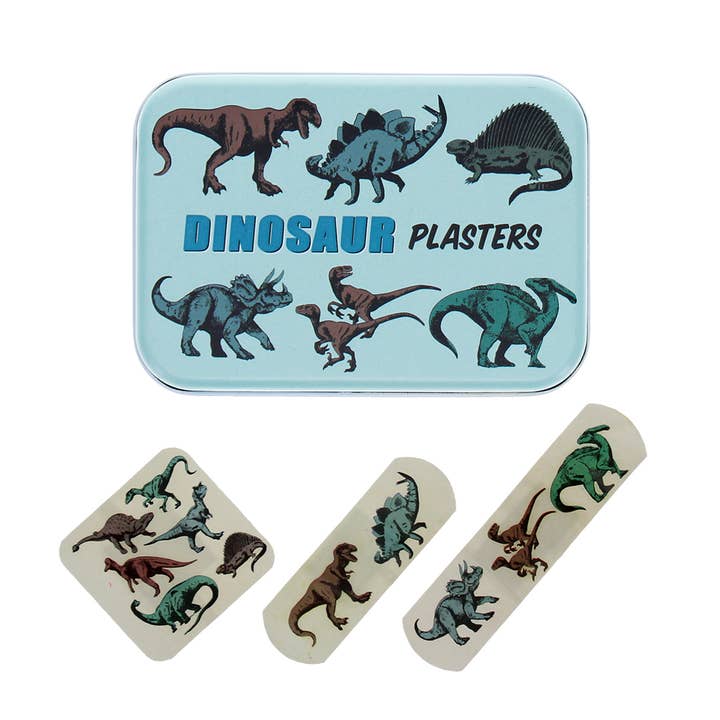 Rex B2B - UK – wholesale Plasters/bandages – Kids & Baby – Children's plasters in a tin (30 pcs) - Prehistoric Land
