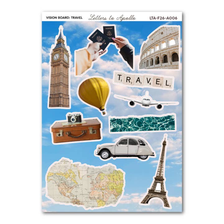 VISION BOARD: TRAVEL for wholesale by Letters to Apollo