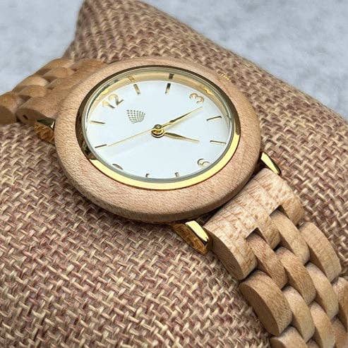 The Sustainable Watch Company - Wholesale Wrist Watch - Women's - The Birch - Handmade Wood Watch for Women - Eco-friendly & Vegan
