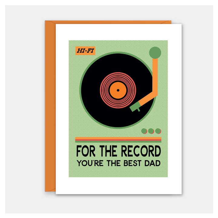 Dad Turntable - Tarjeta para el Día del Padre para venta al por mayor de Rock Scissor Paper
