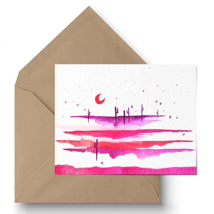 Carte de vœux « Desert Dreams » pour la vente par Paige Poppe Art