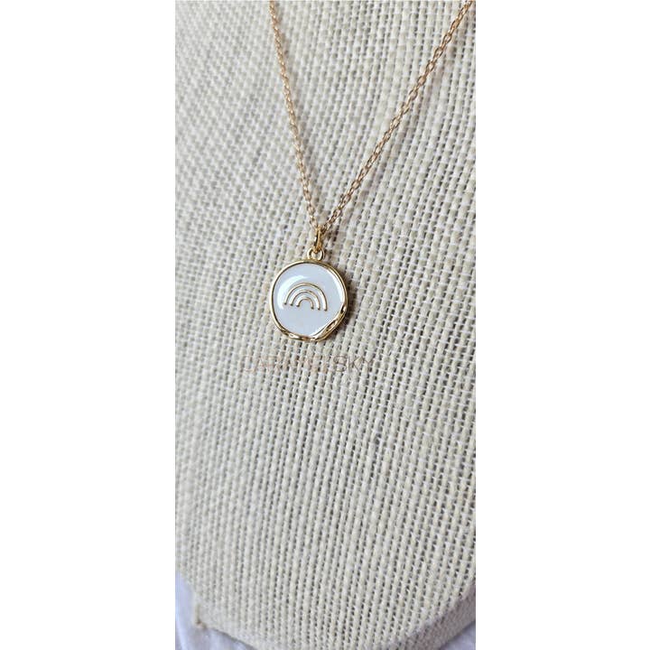 Caramel Sky - Wholesale Pendant/charm necklace - 18K Gold Plated Rainbow Pendant Necklace, Christian Jewelry4