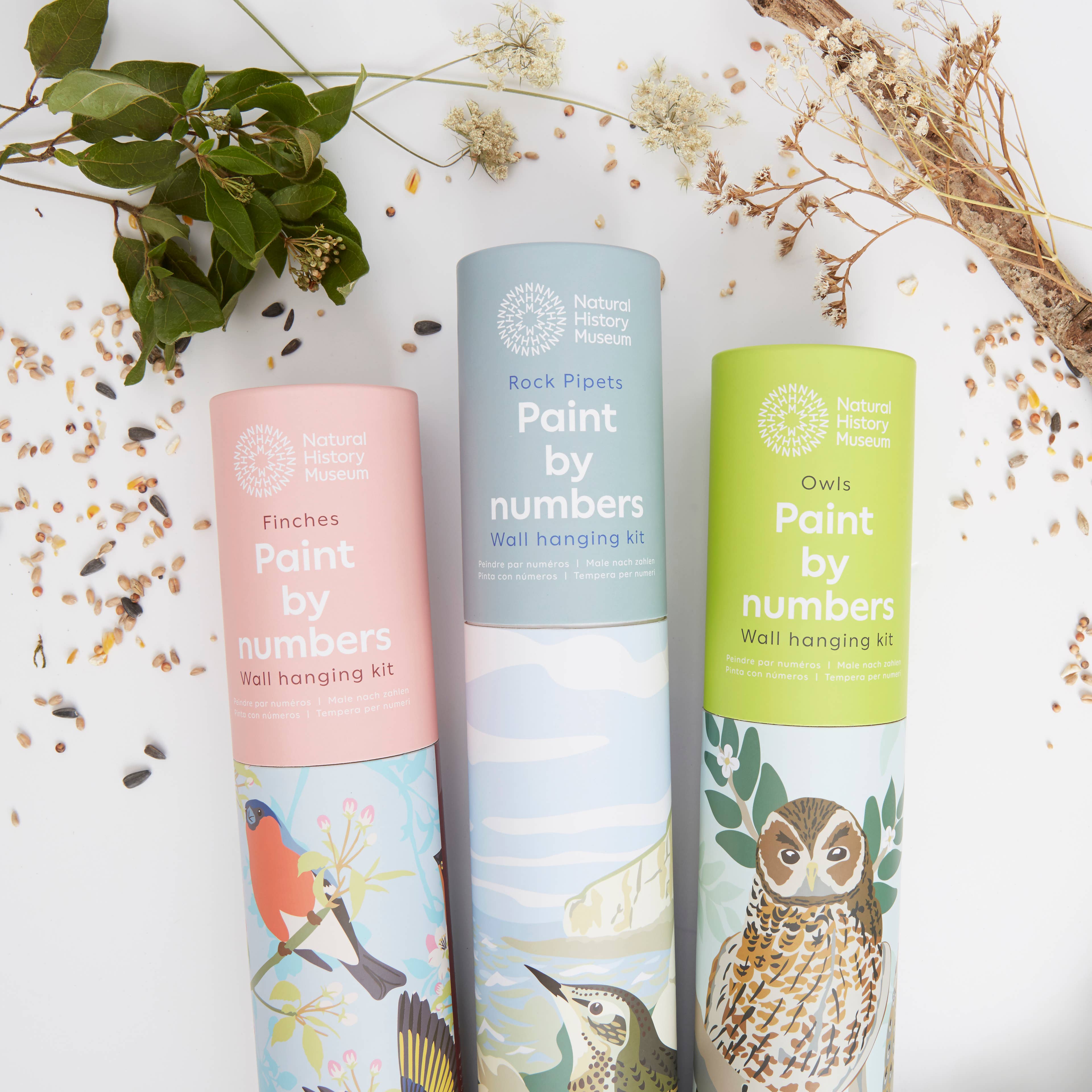 West Design Products – wholesale DIY craft kit – Natural History Museum Paint By Numbers Owls Hanging Kit5