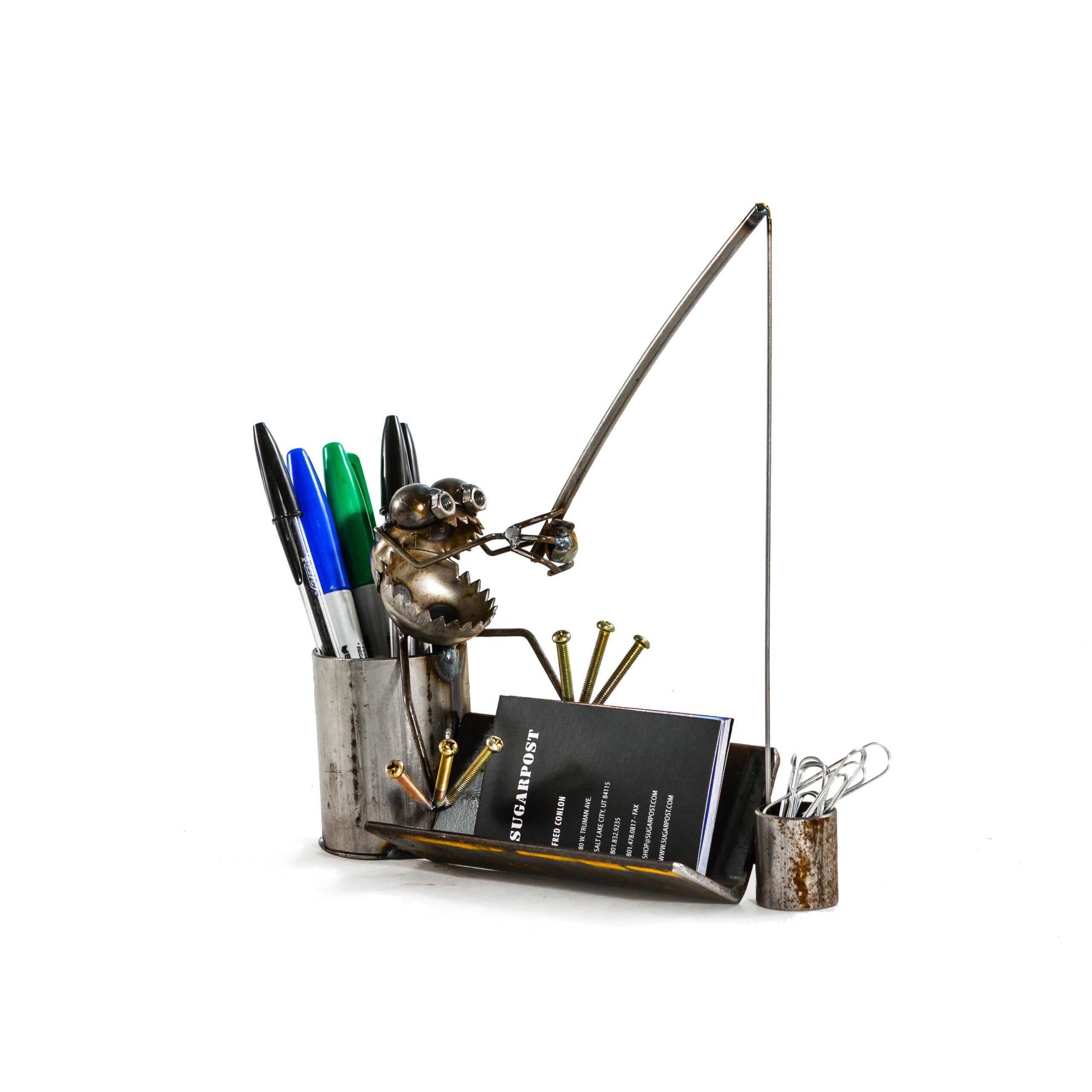 SugarPost - Wholesale Decorative Tabletop Object - Bucket Desk Fisherman