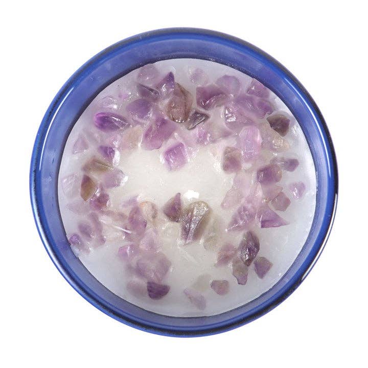 Something Different Wholesale - Wholesale Jar/Filled Candle - The Moon Amethyst Crystal Chip Candle3