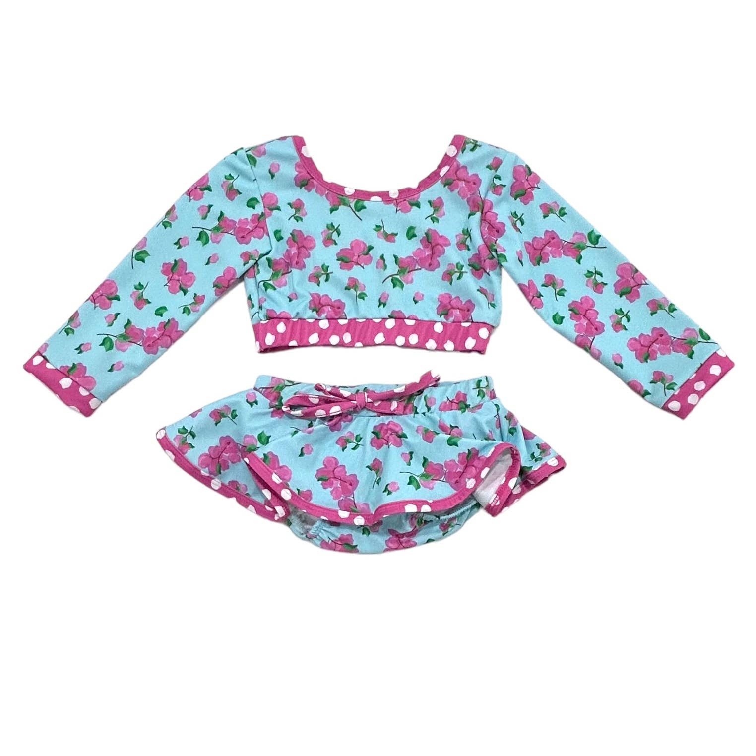 Sugar Bee Clothing – wholesale Two-piece swimsuit – Kids – Girls Swimsuit - Skirt Bikini - Bougainvillea6