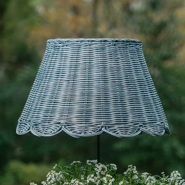 Maison Maison Design - Wholesale Lampshade - Rattan Lampshade (Scalloped in Aegean Teal)0