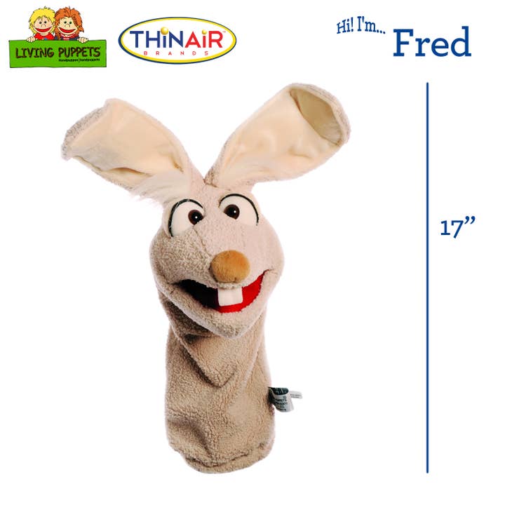 Thin Air Brands - Wholesale Puppet - Kids & Baby - Living Puppets - Fred 17 inch Bunny Hand Puppet1