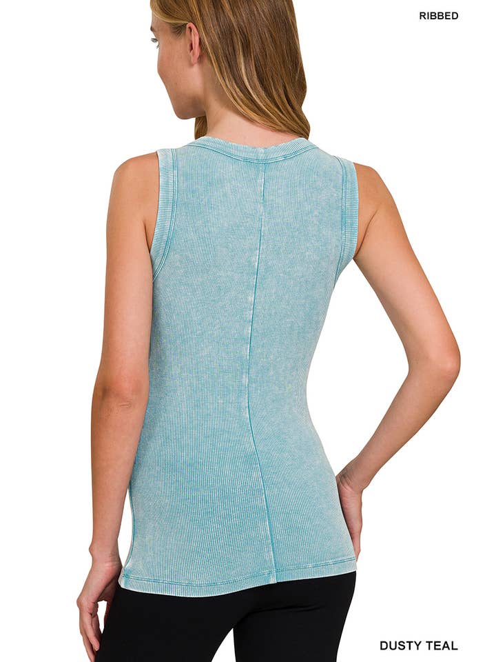 Vanilla Monkey - Wholesale Tank Top - Women's - Washed Ribbed Scoop Neck Tank Top8