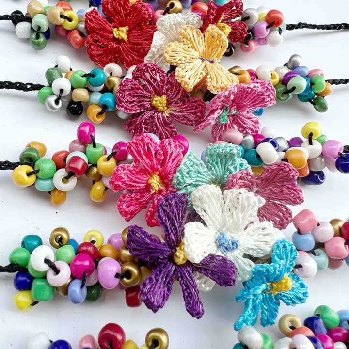Gypsy Soul - Wholesale Beaded Bracelet - Floral Blossom Crochet Beaded Bracelet/Anklet3