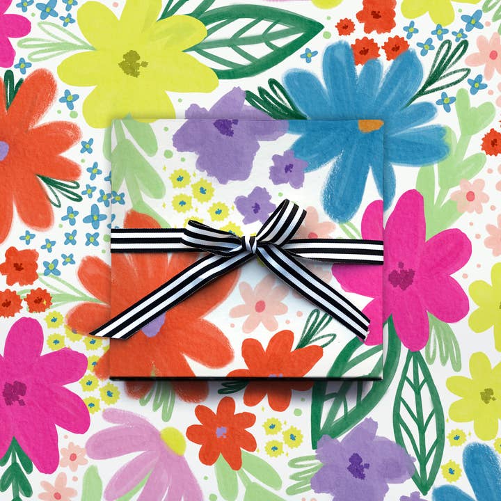 Wildflowers Wrap for wholesale by The Paper Curator