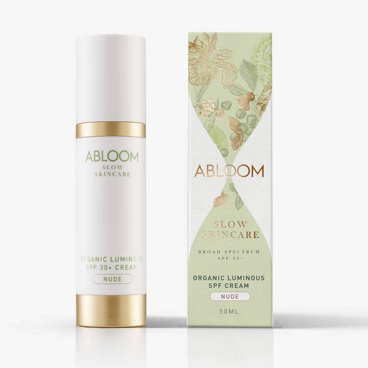 CREMA SOLAR LUMINOSA ORGÁNICA - NUDE para venta al por mayor de Abloom Skincare