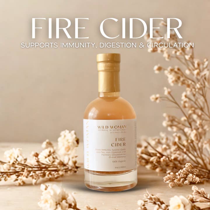 Wild Woman Herbal Apothecary - Venta al por mayor Sirope - Sidra de Fuego | Inmunidad, Digestión, Circulación | Resfriado y Gripe
