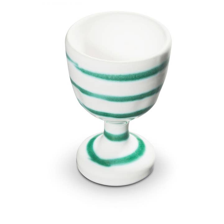 Gmundner Keramik Handels GmbH - Venta al por mayor Hueveras - huevera verde moteada (H: 7,5 cm)