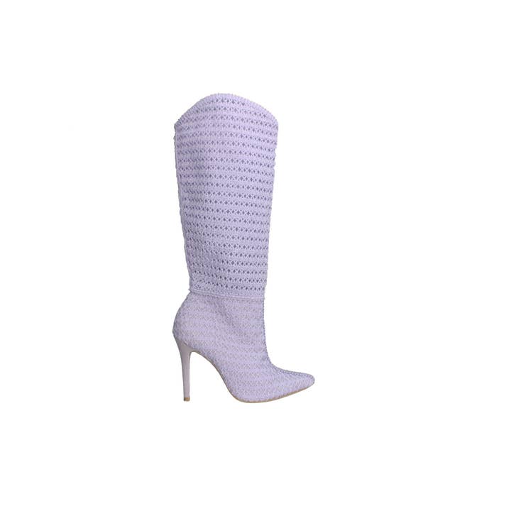 *ALMOST GONE* Crochet Stiletto Boot Lavender 472010 for wholesale by Bruno Menegatti