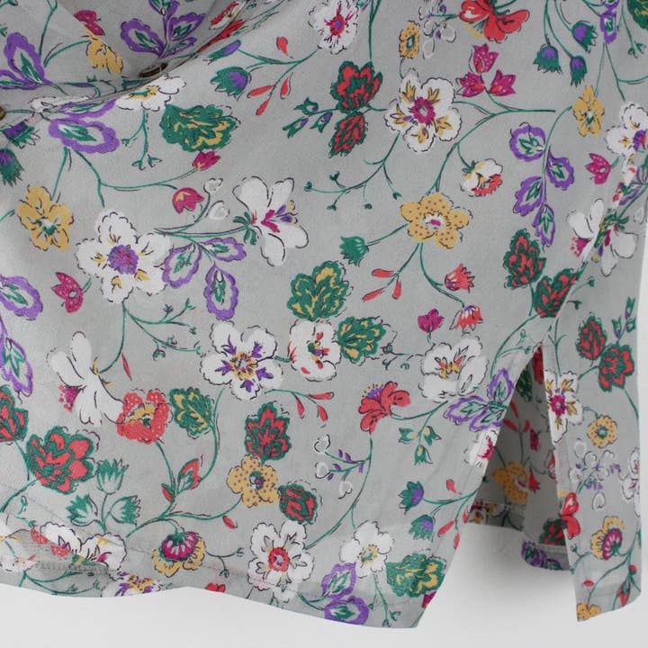 Sun's Out! - Wholesale Button Down Shirt - Women's - Vintage Short-Sleeve Button Up Blouse - Original Length36