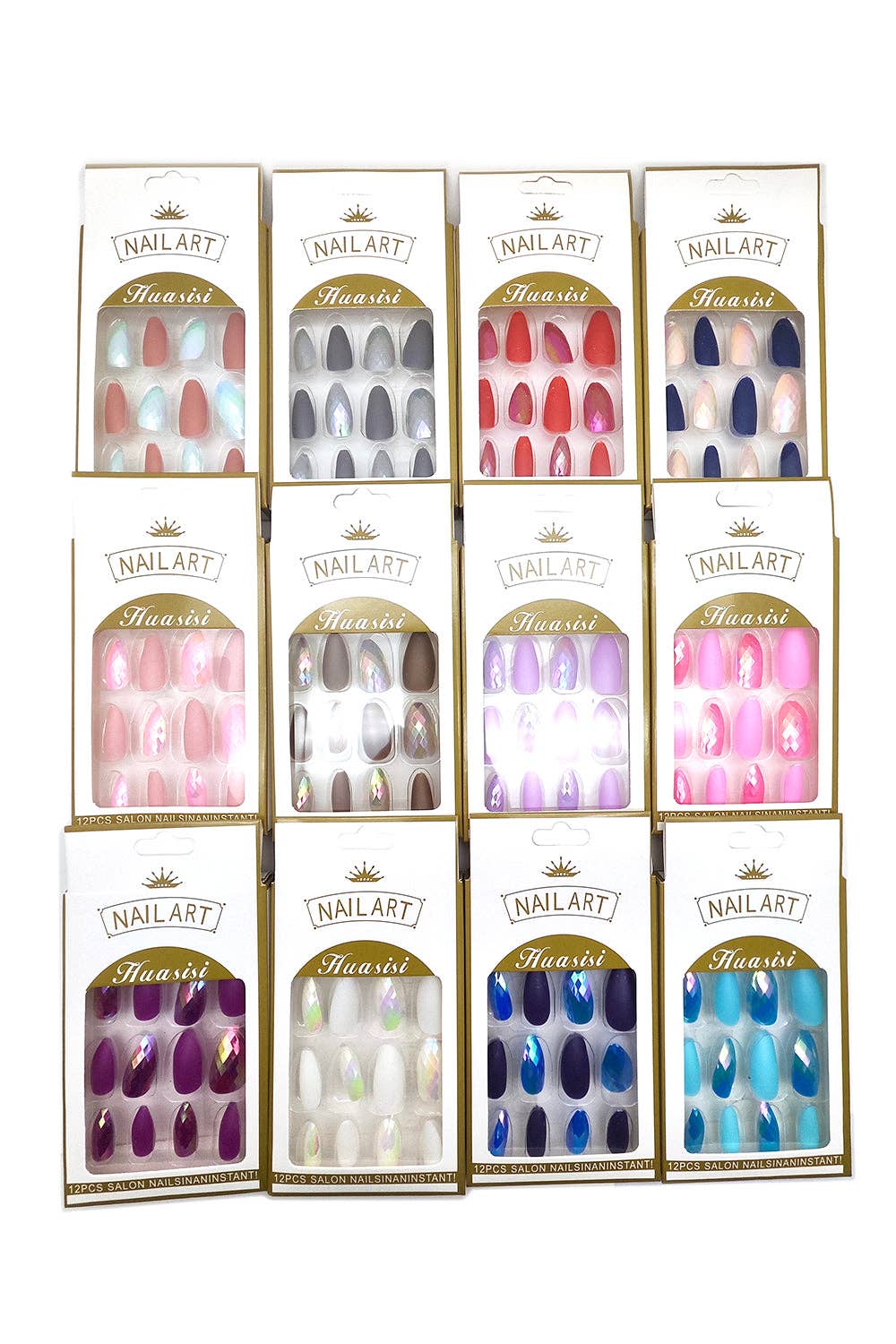 Lucylou Collection - Wholesale Press-On/Fake Nails - Assorted Colors Almond Shape Press-On Nails #20