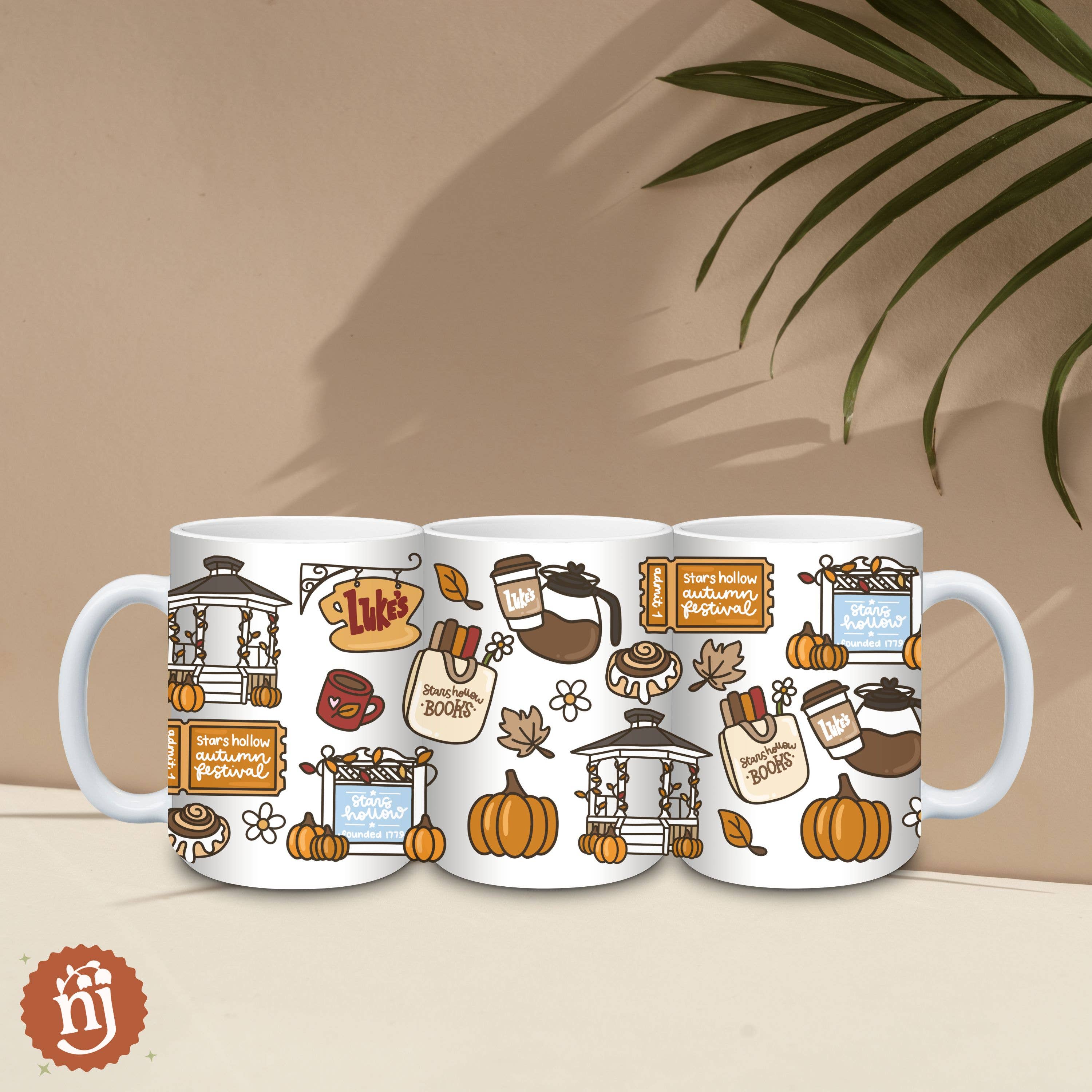 Nearly June Design Co – Engroshandel Kaffekrus – Gilmore Girls Efterår i Stars Hollow Keramikkrus4