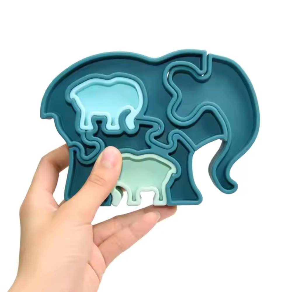 PETIKIDS – Engroshandel Puslespil - Børn – Montessori pædagogisk legetøj - 3D puslespil: Morelefant med hendes små0