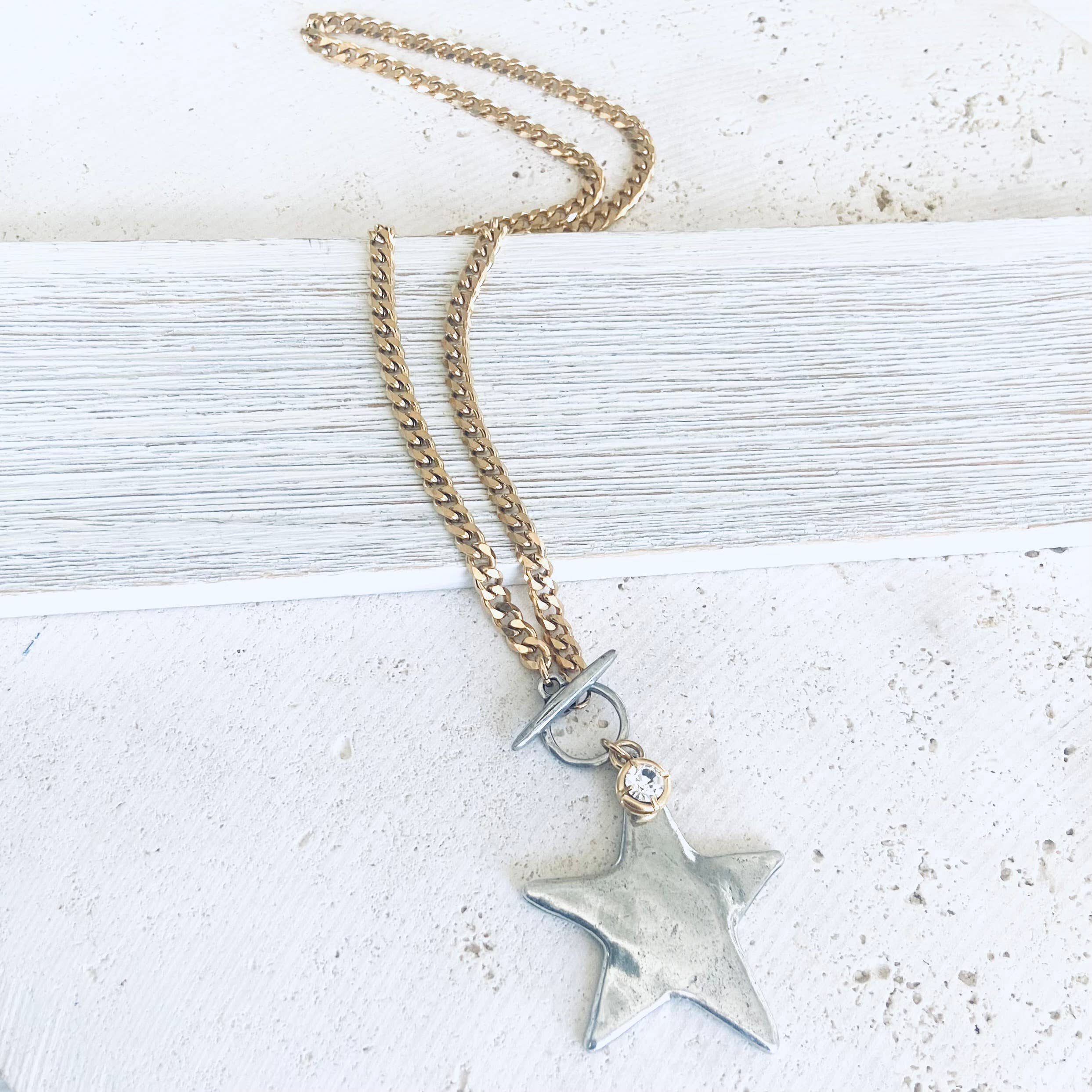 VB&CO Designs Handmade Jewelry - Wholesale Pendant/Charm Necklace - Star moon heart mixed meta necklaces no tarnish jewelry 202515