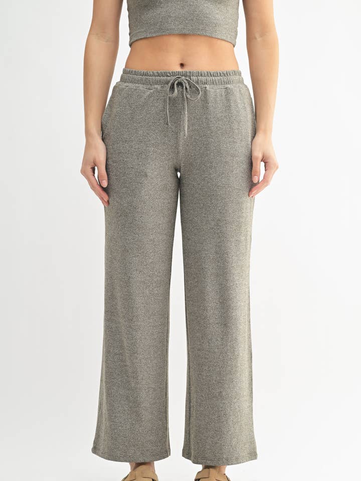 Mono B - Wholesale Lounge Sweatpants/Joggers - Women's - Brushed Wide Leg Lounge Pants