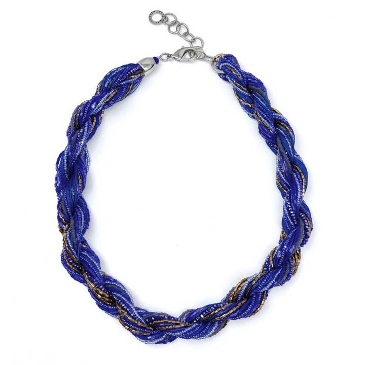 Torchon-Halskette mit Kristallen und Perlen für den Großhandel von Ottaviani