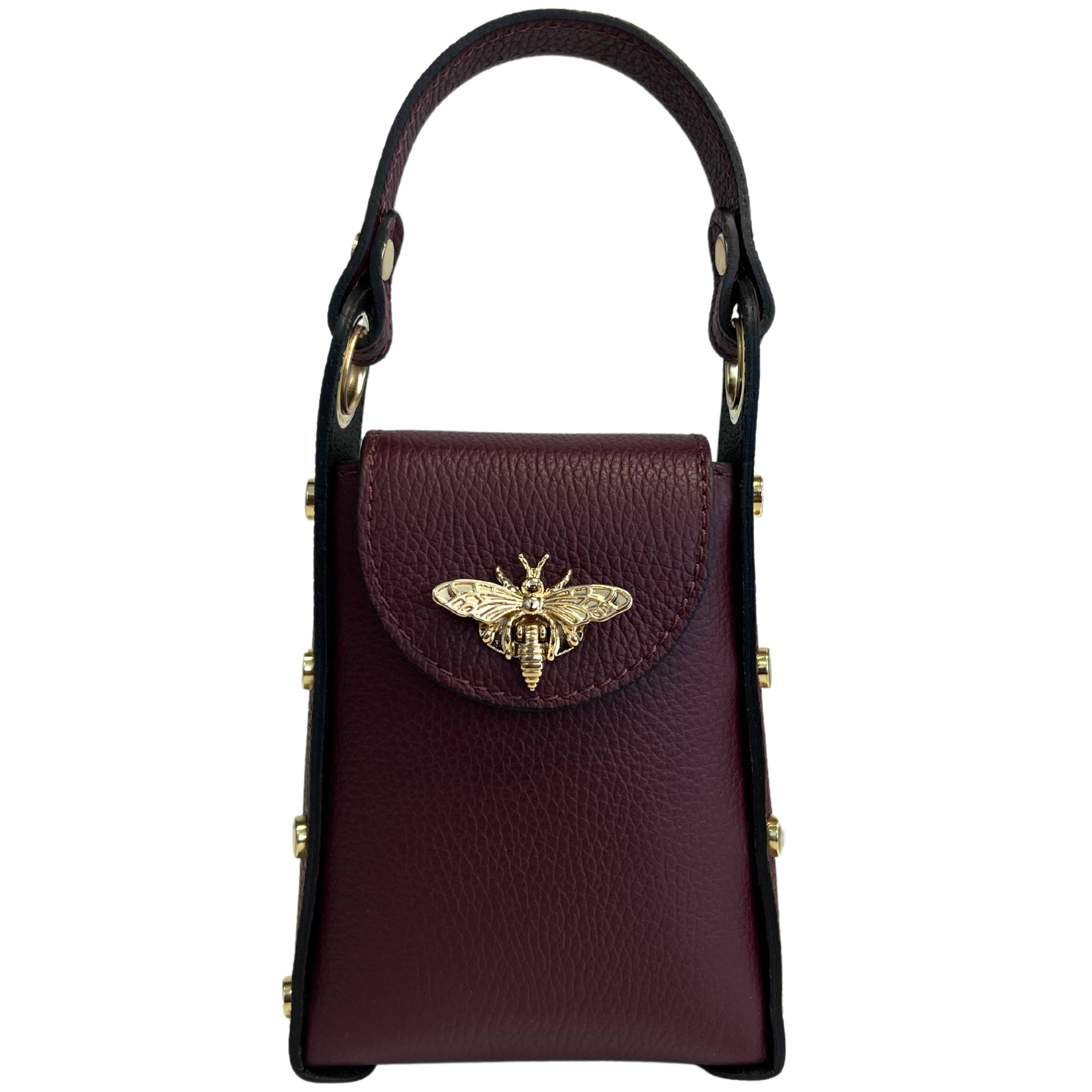 MODARNO - Wholesale Top Handle Bag - Women's - Modarno mini bag in genuine leather dollar with bee-shaped l24