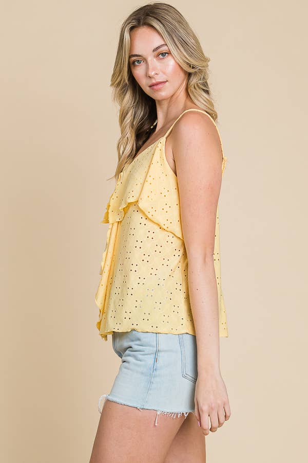 Culture Code - Wholesale Camisole - Women's - CJC1509 - DOUBLE DRAPE RUFFLE CAMI11