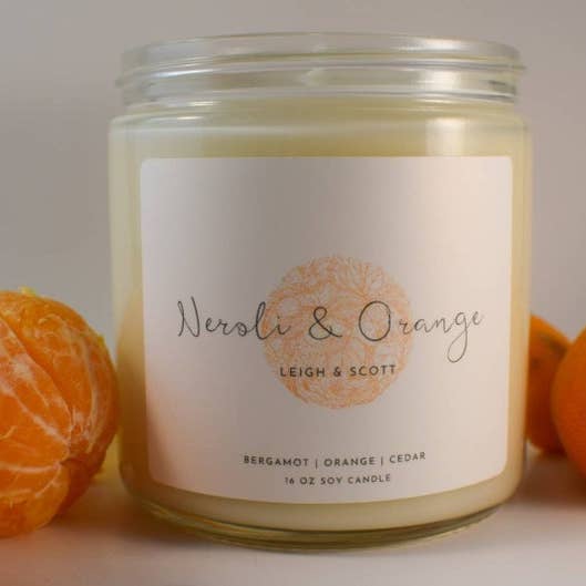 Leigh and Scott – wholesale Burkljus – Neroli & apelsin doftburk/fyllt ljus
