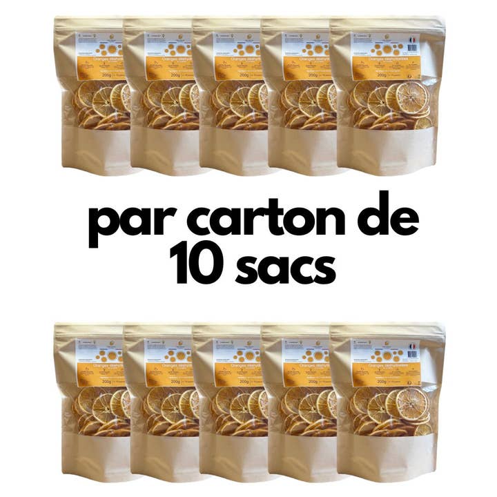 Getrocknete Früchte - Orange 200 g (Karton mit 10) für den Großhandel von La cerise sur l'apéro