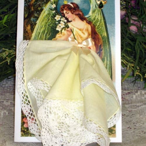 MOMENTS IN THYME - Wholesale Everyday Greeting Card - Guardian Angel Keepsake Hanky Card
