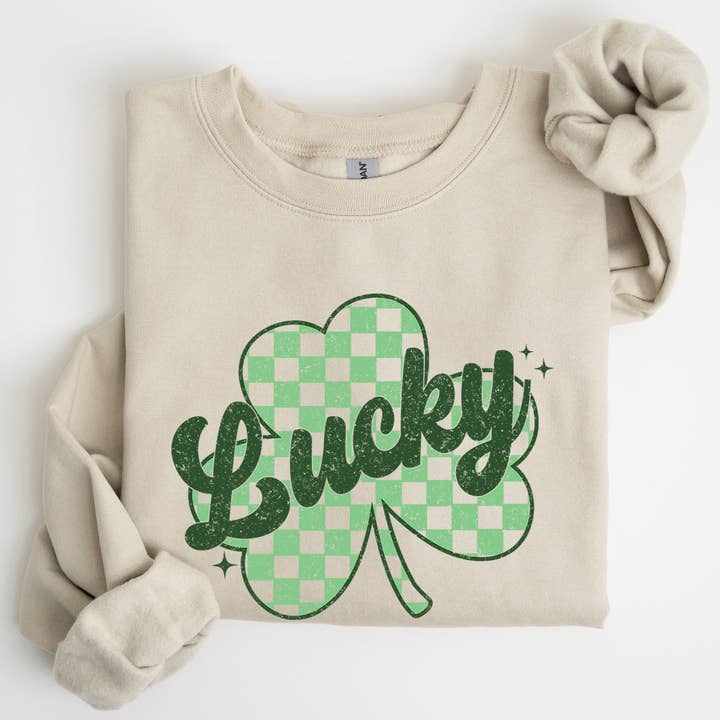 Lucky, Shamrock, rucketryck, St Patrick's Day-tröja för wholesale av Refinery Number One LLC