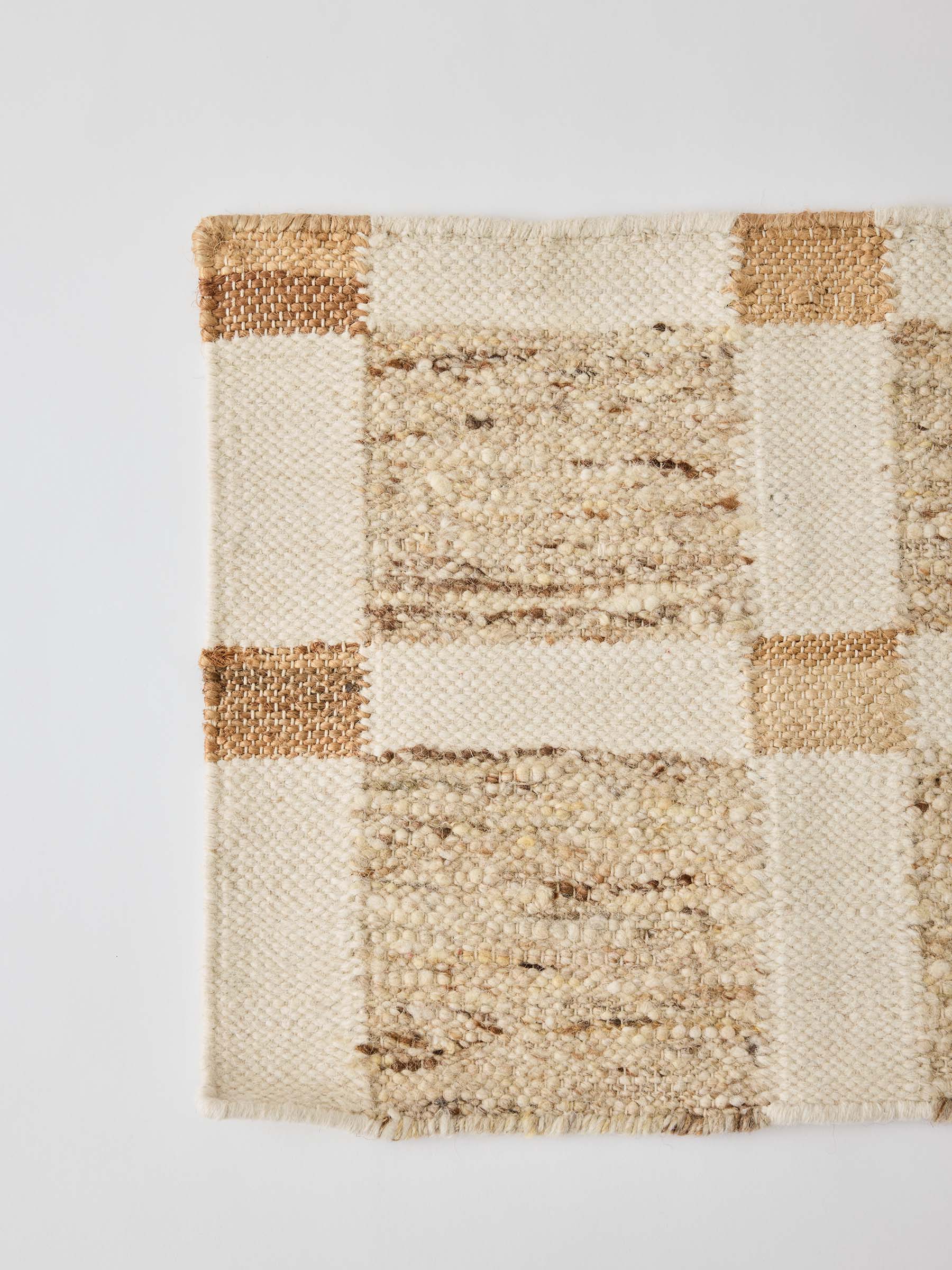 Beige Tapis en mélange de laine Taupo en vente sur Faire2