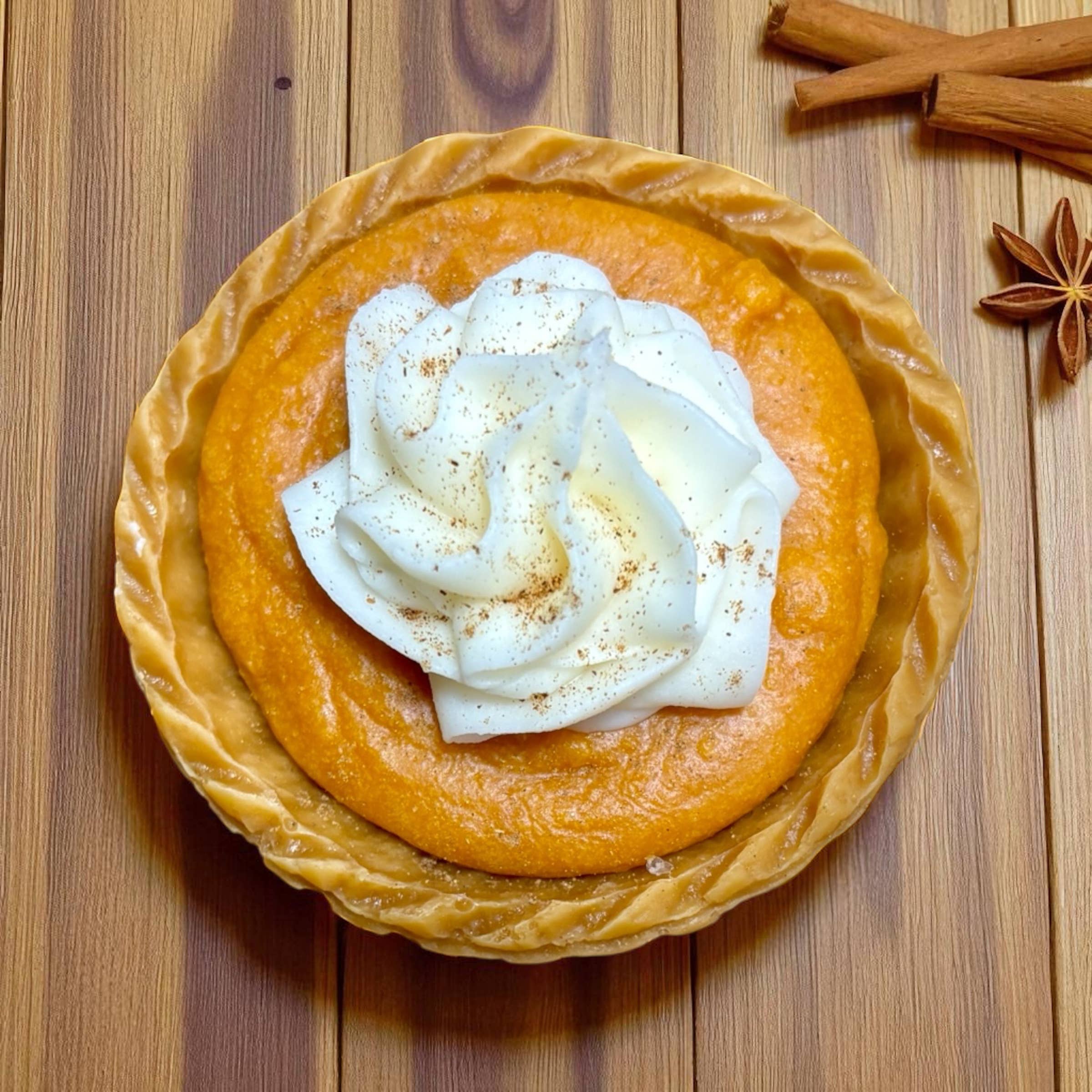 Wax and Wix Bakery® - Wholesale Wax Melt - Spiced Pumpkin Pie Wax Melts. 5 oz. 2 Full Mini Pies3