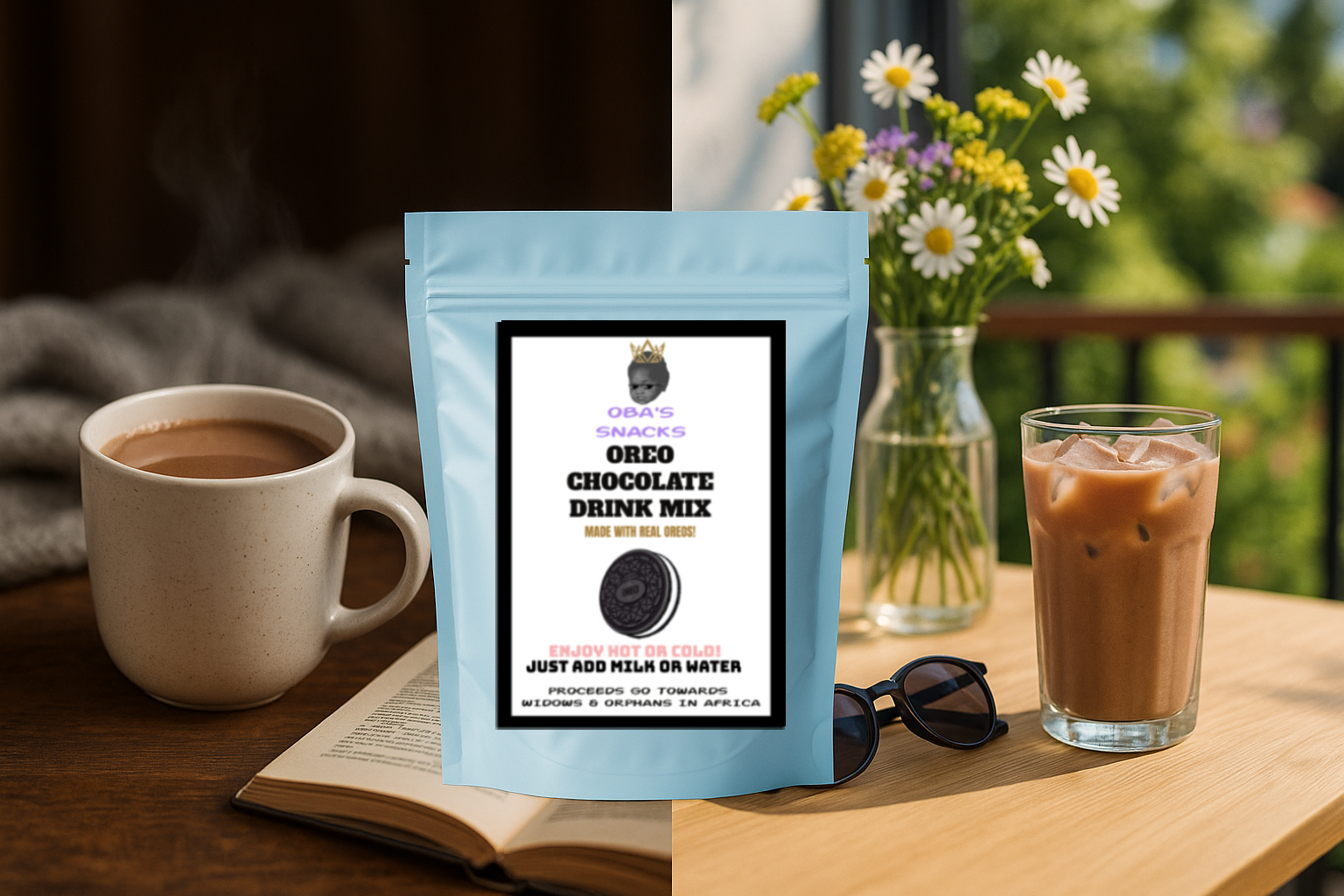 Maqoba - Wholesale Hot Cocoa Mix/Kit - Oreo flavored Chocolate Drink Mix (Enjoy Hot or Cold)3