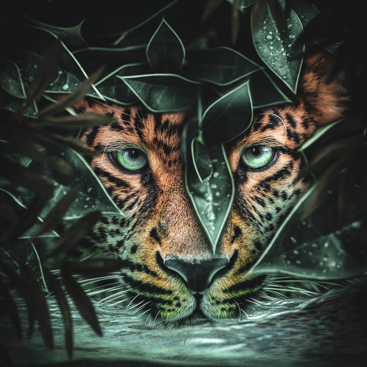 Leopardo nadador para venta al por mayor de Tigon Art