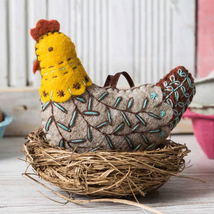 French Hen Felt Craft Mini Kit for wholesale by Corinne Lapierre Limited