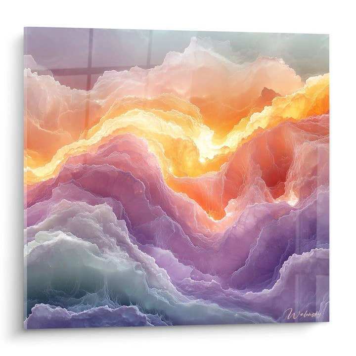 Tabla Volutas Atmosféricas Púrpuras - edición expresionista abstracta para venta al por mayor de Walensky