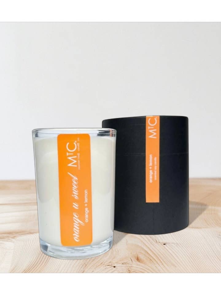Orange + Lemon - Citrus Blend Soy Candle | Orange U Sweet for wholesale by momMY TIME candle co.