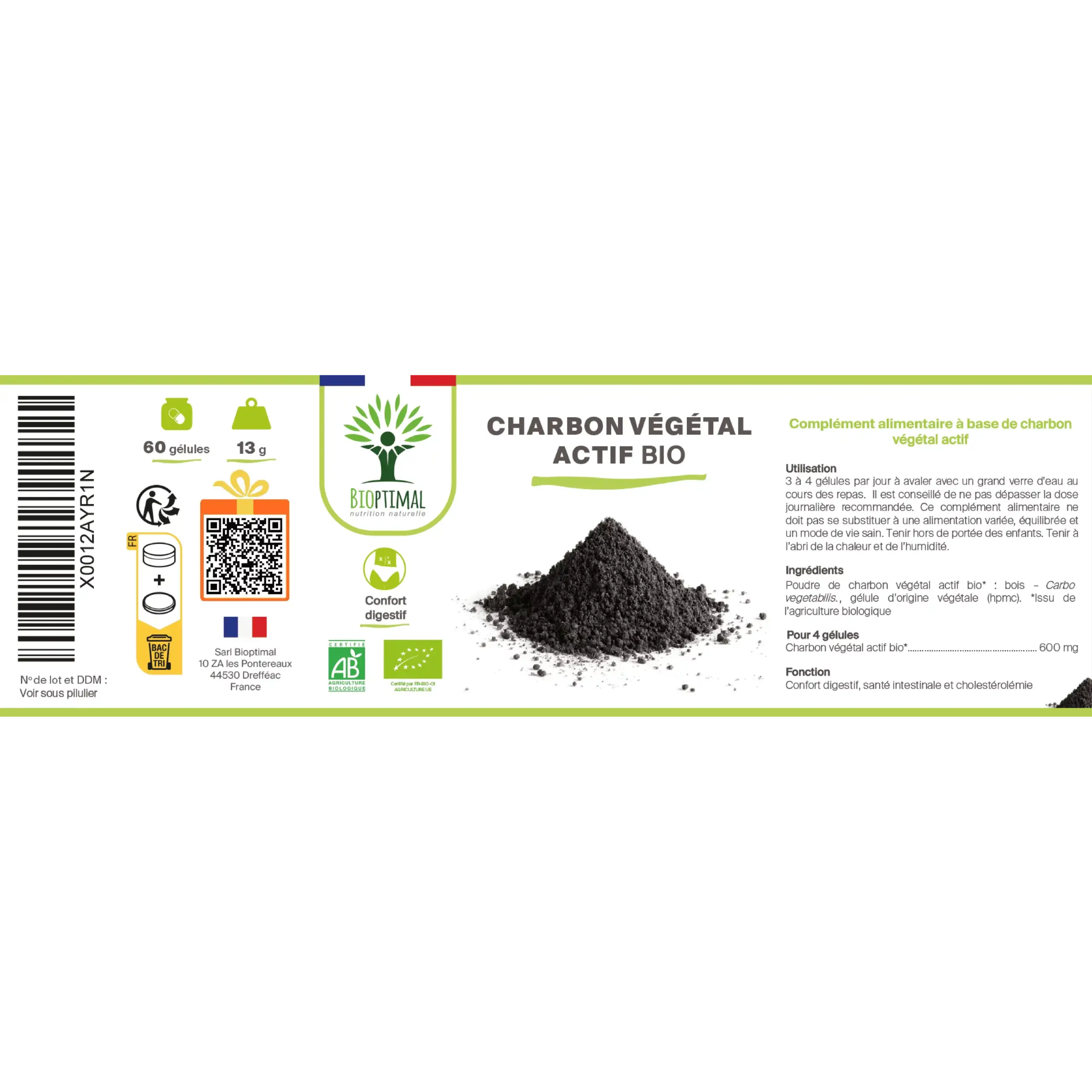 Bioptimal - Wholesale Oral Supplement/Vitamin - Organic active vegetable carbon - Dietary supplement - capsules8