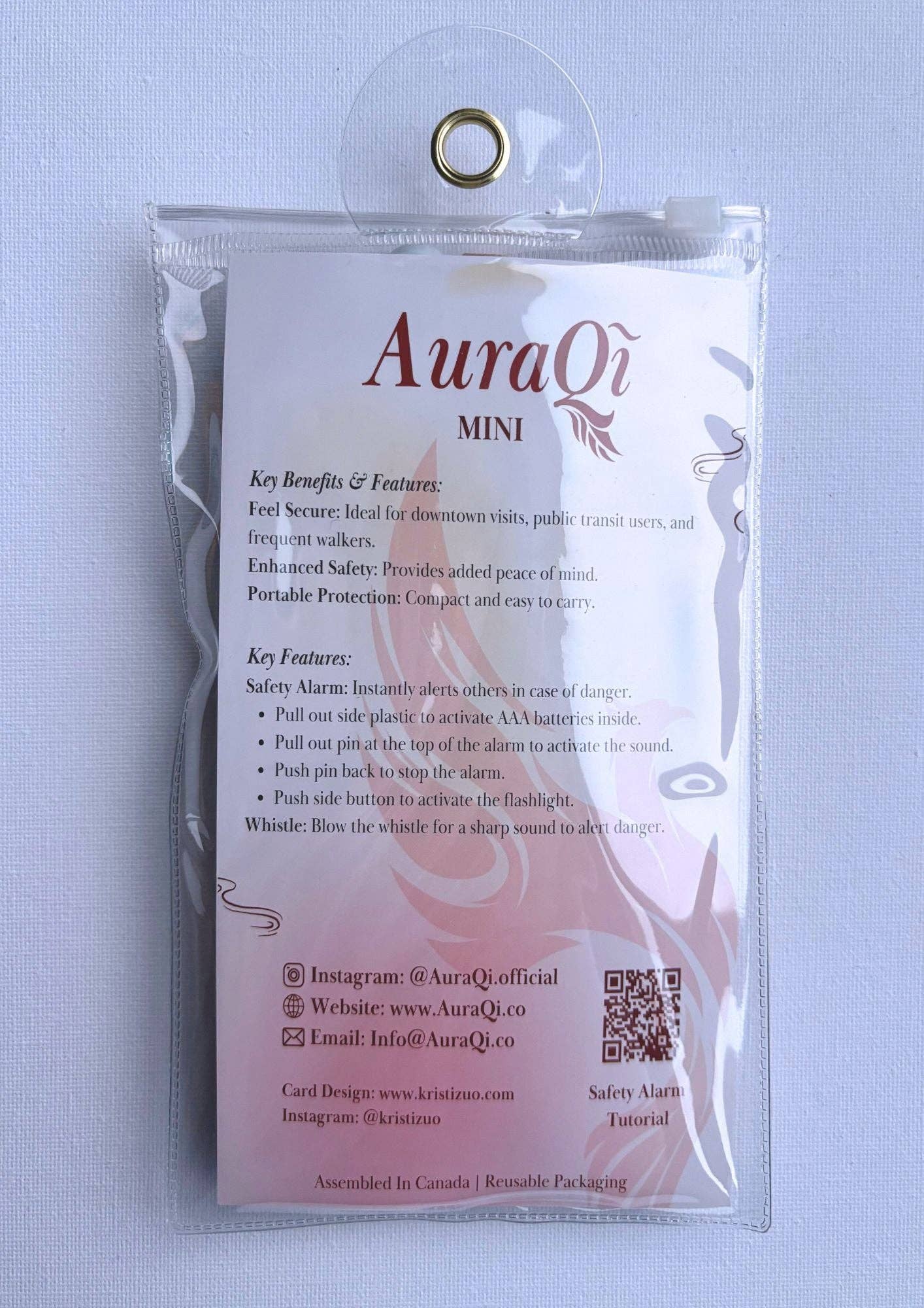 BsafeKC - Wholesale Keychain – Women's - Pure - Gray Mini Safety Keychain2