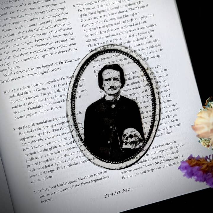 Clear Bookmark - Edgar Allan Poe Frame Goth Gothic Horror for wholesale by Dark Veinlet